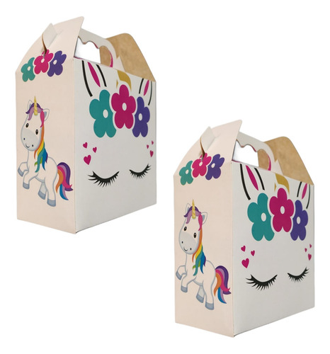 Unicornio 50 Cajas Dulceras Bolos Niñas Fiesta + Set Globo