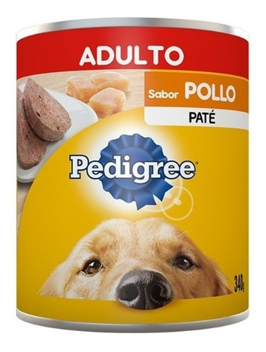 Pedigree En Lata Adulto Paté Sabor Pollo X 340 Grs