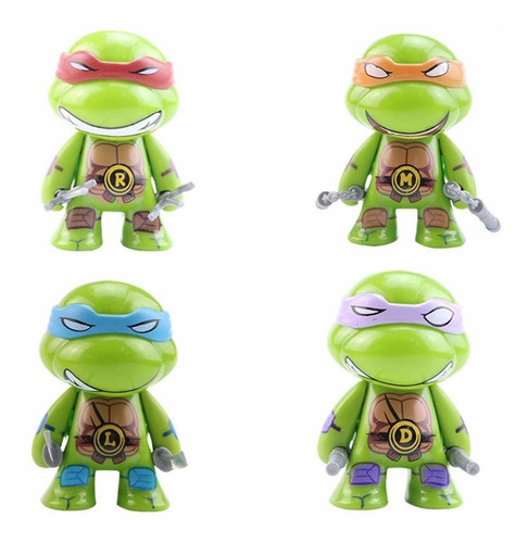 Juego De 4 Figuras De Acción Para Las Tortugas Ninja Mutante