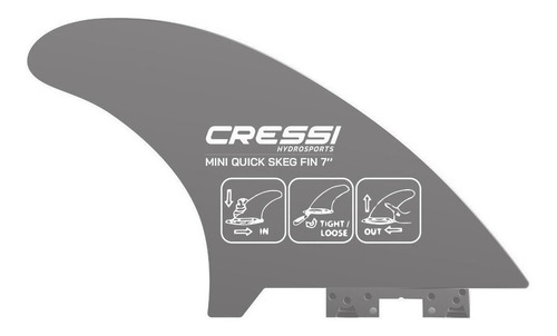 Aletilla Quilla Cressi Mini Quick Skeg Gris 7 Paddleboard