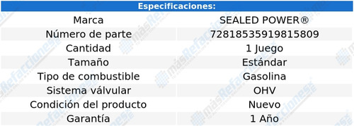 Jgo Bujes Árbol Levas Std K3500 79 Al 80 Sealed Power