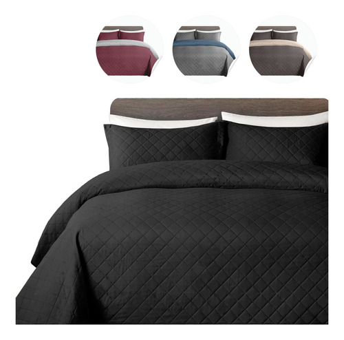 Fundas Para Almohada Modelo Holandesa Incluye 3 Piezas Color Negro