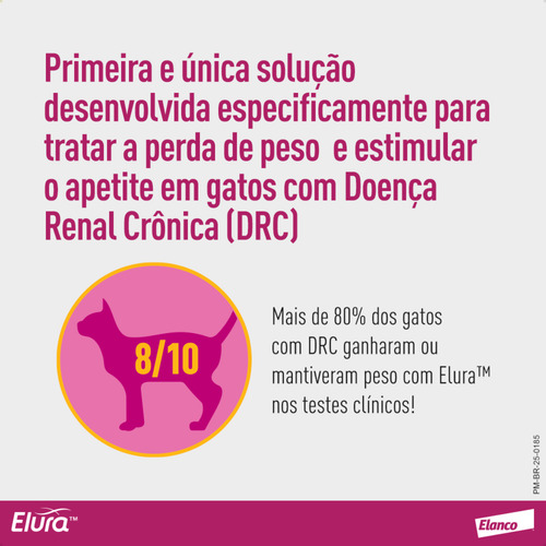 Elura 15ml 20mg/ml Gatos Problemas Renais Crônicos Elanco