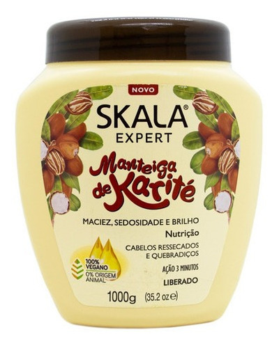 Skala Manteca De Karité Máscara Vegana Nutritiva Pelo X 1kg