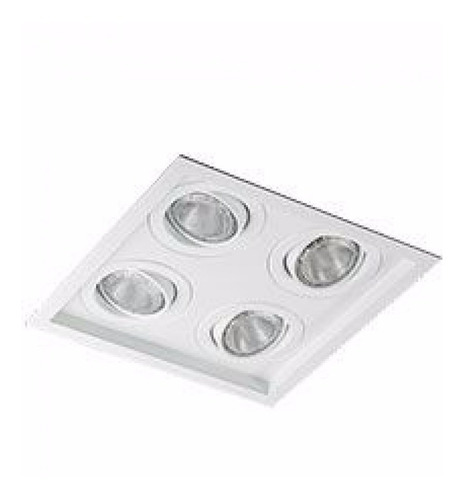 Spot Embutir Quadruplo Recuado Itamonte 1012/4 p 4 lâmpadas par 20 estrutura Branco 110v/220v x4u