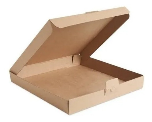 50 Cajas De Pizza 14x14x5 Cm Cartón Microcorrugado Kraft