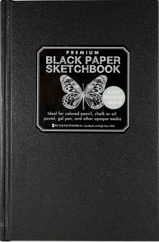 Premium Black Paper Sketchbook 5-1 4'' Wide 8-1 2'' High