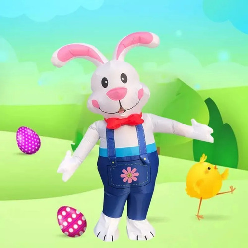 Lindo Traje De De Conejo De Pascua Inflable Trajes De Fiesta