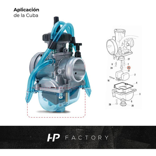 Imagen 2 de 10 de Cuba Transparente Carburador Keihin Pwk 33 36 40 42