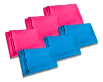 Comprar Kit 6 Toallon Secado Rapido Portatil 80x130 3 Celeste 3 Rosa