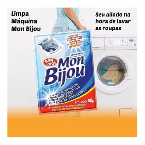 Kit 3 Mon Bijou Limpa Máquinas Lavar Roupa Tira Maus Odores