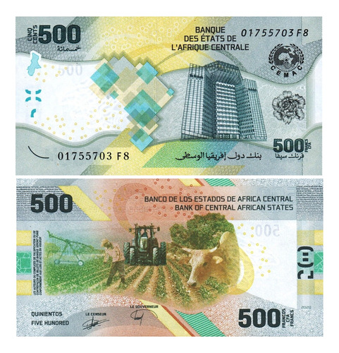 Grr-billete Estados Del África Central 500 Francs 2020