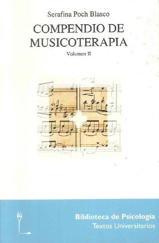 Libro Compendio De Musicoterapia Vol Ii De Serafina Poch Bla