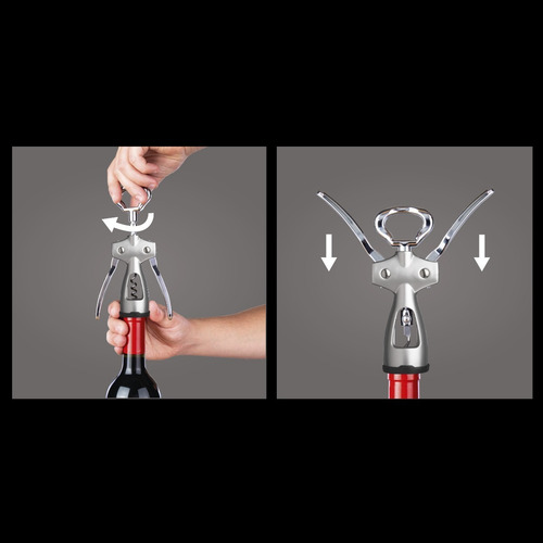Imagen 3 de 4 de Sacacorchos Con Alas Premiun Winged Corkscrew Deluxe Vacuvin