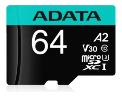 Micro Secure Digital Premier A2 Adata Uhs-i 64gb