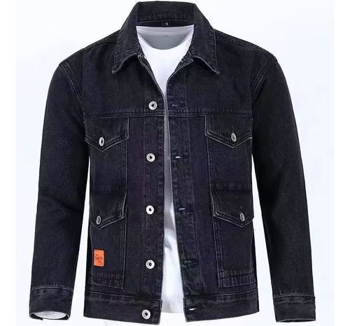 Chamarra De Mezclilla Para Hombre Con Bolsillos Denim 