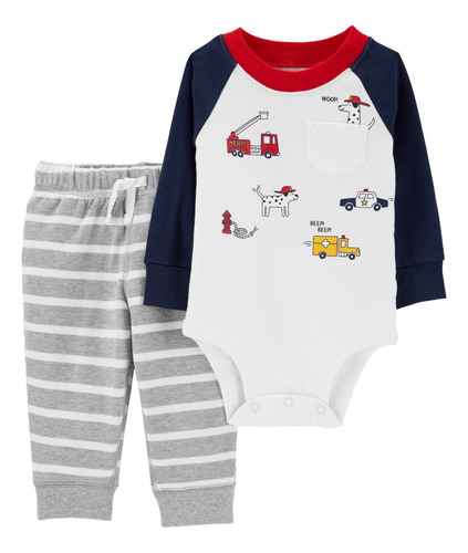 Conjunto Carters Pantalon Y Body Heroes 18m Flaber