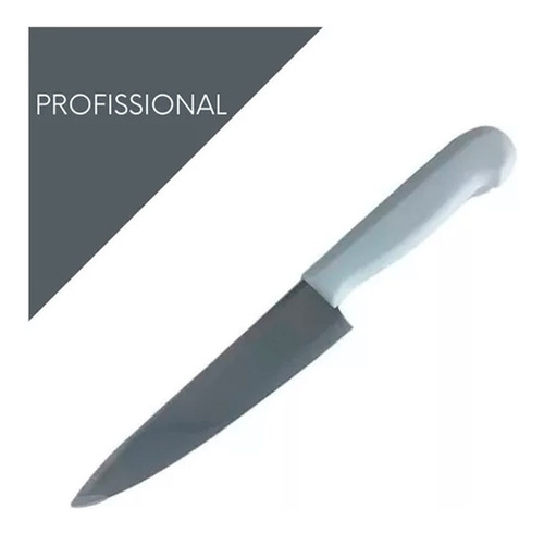 Faca De Cozinha Aco Inoxidável Peixeira 8´´ 32cm Cor Prateado