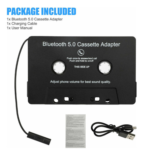 Adaptador De Casete A Aux Con Audio Estéreo Premium Con