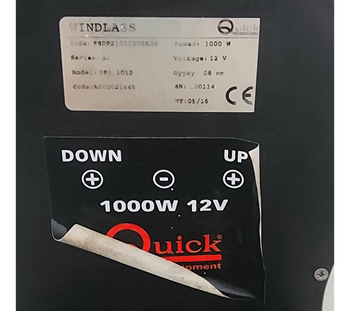 Windlass Quick Dp2 1012 1000w 12v 8mm (Usado)