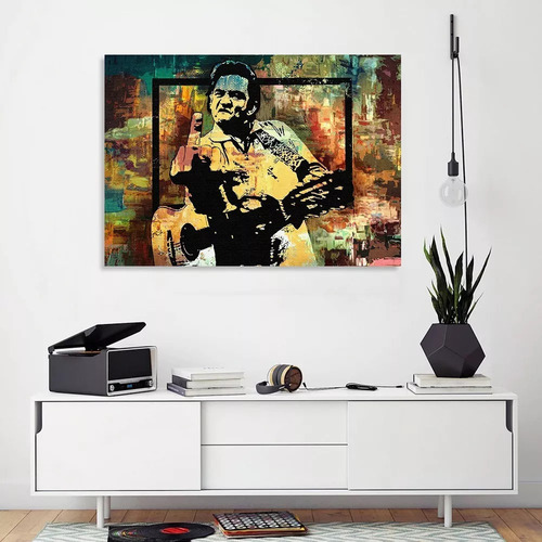 A Pintura De Diamantes 5d Diy Johnny Cash Dedo Pop 40x50cm