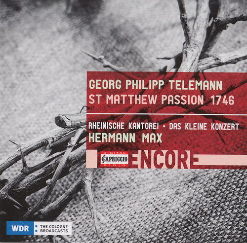 Cd Matthäus Passion - St Matthew Passion 1746 (georg Philipp Estándar