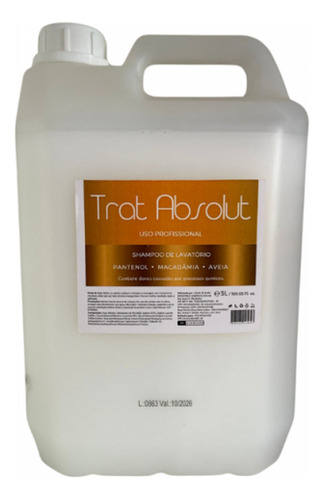 Shampoo De Lavatório Trat Absolut 5l