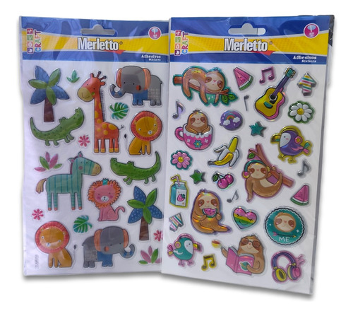 Sticker Adhesivos 3d Para Niñas Pack De 6 Blister 