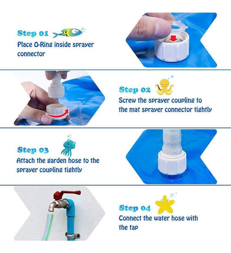 Imagen 5 de 5 de Aspersor De Agua Inflable De 100 Cm