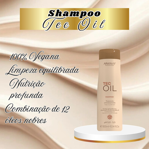 Kit Arvensis Cachos Shampoo E Máscara 2x1 + Shampoo Tec Oil