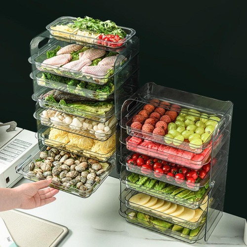 Estante Para Platos Laterales, Organizador Para 3 Capas