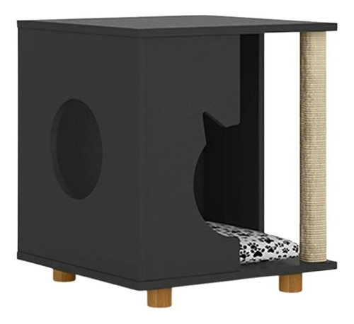 Mesa Lateral Para Sala Con Espacio Para Mascota (gato)