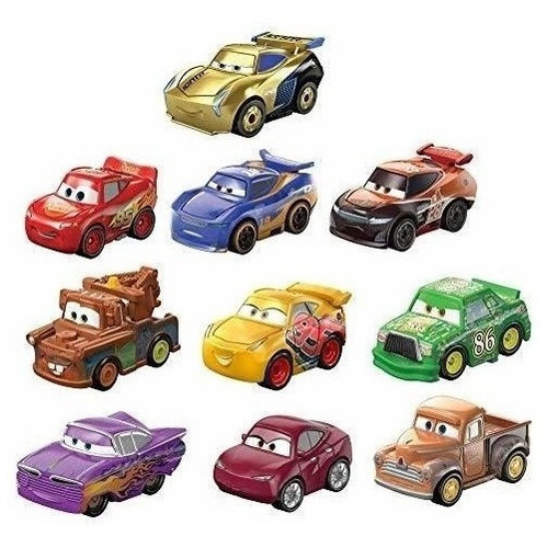 Disney Pixar Cars Mini Racers Variedad 10 Pack