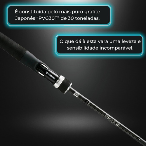 Vara Pesca 13 Fishing Fate Black 581 1,73m 17lb Carretilha