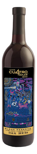 Pack De 6 Vino Tinto Cuatro Soles Blend Reserva 750 Ml