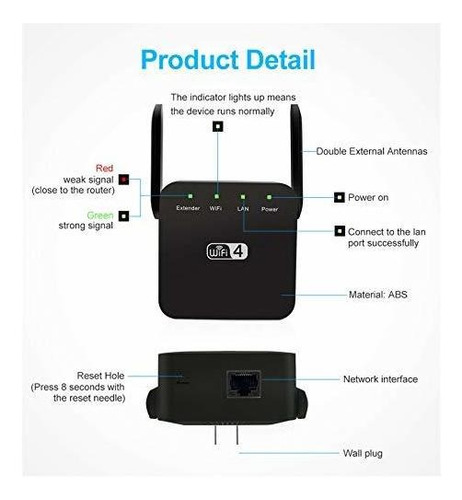 300m 2.4ghz Dual Band Wifi Extender Zen Internet Range