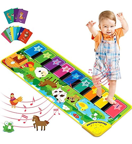 Educuties Baby Musical Learning Toys, Floor Piano Playmat Pa