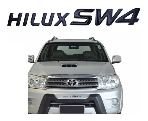 Adesivo Parachoque Toyota Hilux Sw4 Preto Resinado Preto Cor PADRÃO