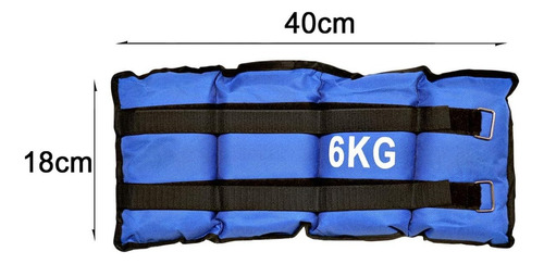 Pesas Para Tobillos Tobilleras Con Peso Pesas Ejercicio 6kg Color Negro-azul