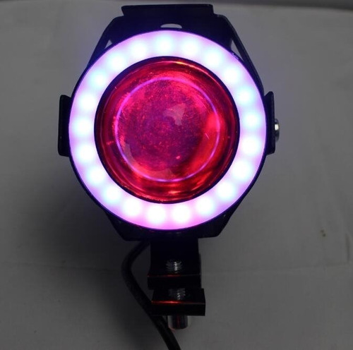 Faro Led Ojo De Angel Para Moto En Color Rgb Brillante - U35