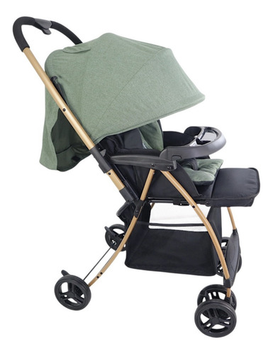 Carriola Para Bebe Prinsel Golf Lx Plegable Reversible Verde Musgo Negro
