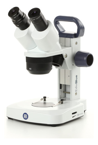 Edublue - Microscopio Estéreo Binocular 1x/2x/4x, Objetivo.