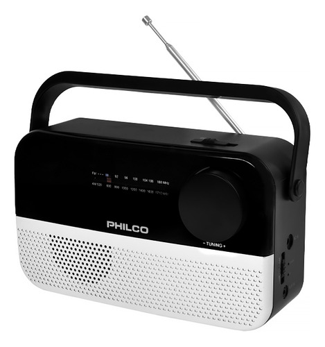 Radio portátil Philco PJR2200BT-SL Bluetooth AM/FM, color negro, 220 V