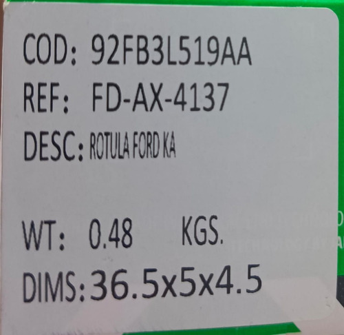 Rotula Interna De Ford Ka Año 2005-2008