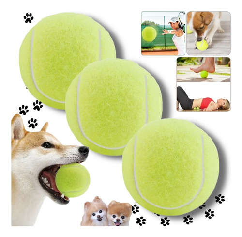 Pelota Tenis Juguete Para Perros Pack X 3 Unidades. 