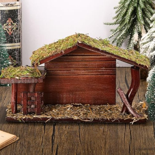 Belén Estable Para Navidad, Decoración De Madera