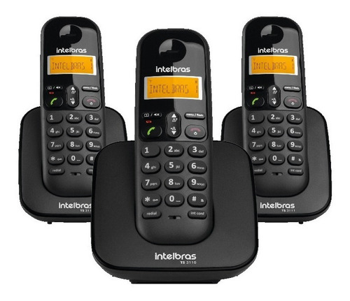 Telefone Sem Fio Intelbras Ts 3113 Com 2 Ramais Incluso