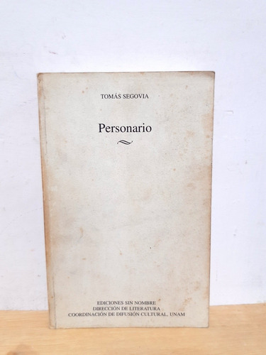 Tomás Segovia - Personario - Libro