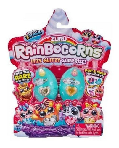 Rainbocorns Itzy Glitzy Surprise Pack X2 Huevos De Unicornio