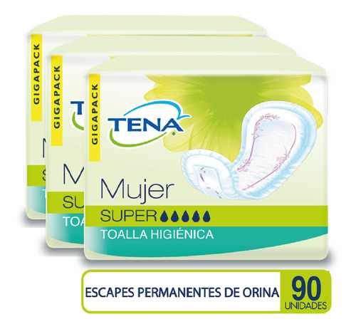 3 Packs De Toalla Higiénica Tena Discreet Super X30